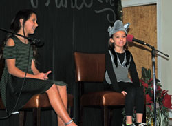 Carrie Prince interviews the donkey