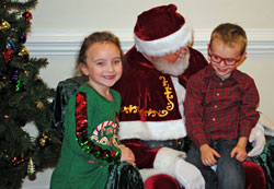 children with Santa Claus